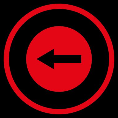 Sol yönlü ok düz vektör simgesi