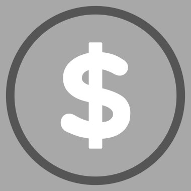 Dolar düz vektör simgesi