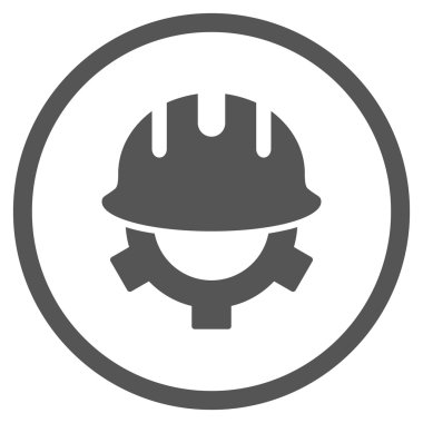 Geliştirme kask düz vektör simgesi