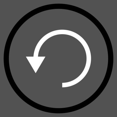 Saatin tersi yönde düz vektör simge döndürmek