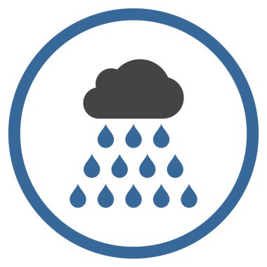 Yağmur bulutu düz vektör simgesi