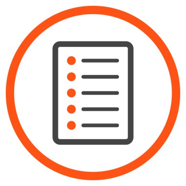 Liste sayfa düz vektör simgesi