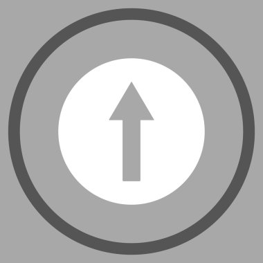 Yukarı yönlü ok düz vektör simgesi