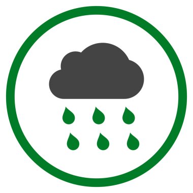 Yağmur bulutu düz vektör simgesi