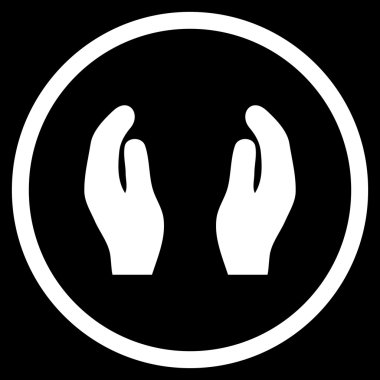 Bakım el düz vektör simgesi