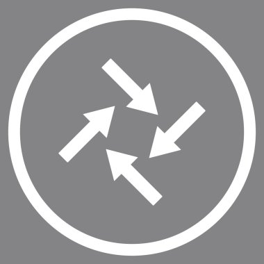 Merkezcil oklar düz vektör simgesi