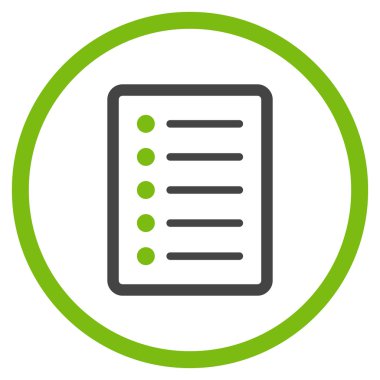 Liste sayfa düz vektör simgesi