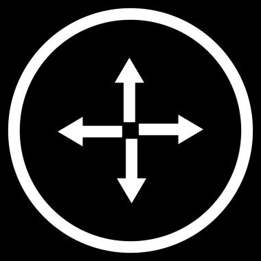 Oklar düz vektör simgesini genişletin