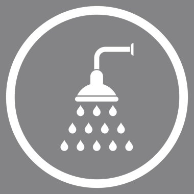 Duş düz vektör simgesi