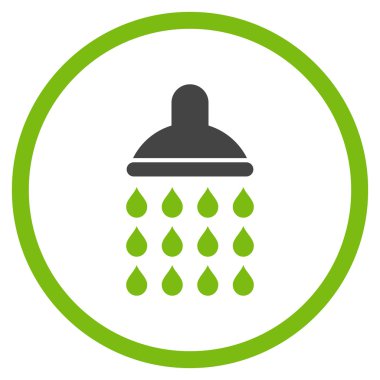 Duş düz vektör simgesi