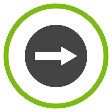 Sağ yuvarlak ok düz vektör simgesi