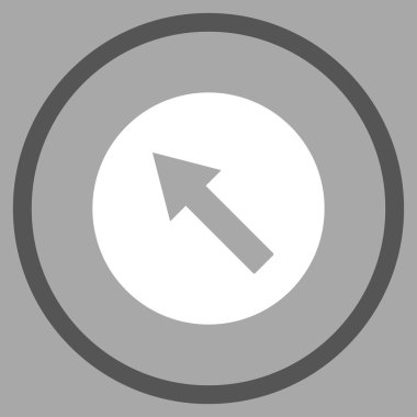 Yukarı Sağdan sola yönlü ok düz vektör simgesi