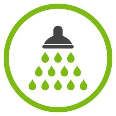 Duş düz vektör simgesi