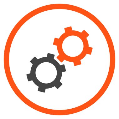 dişliler düz vektör simgesi