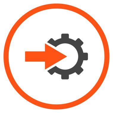 COG Tümleştirme düz vektör simgesi