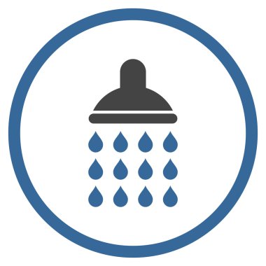 Duş düz vektör simgesi