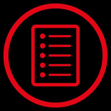 Liste sayfa düz vektör simgesi