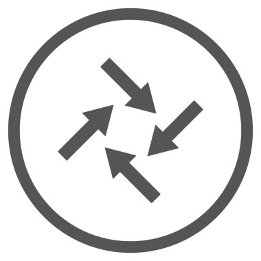 Merkezcil oklar düz vektör simgesi