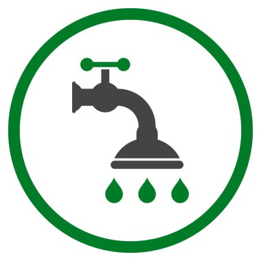 Duş musluk düz vektör simgesi