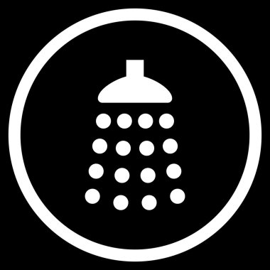 Duş düz vektör simgesi