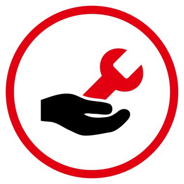 Onarım hizmeti düz vektör simgesi