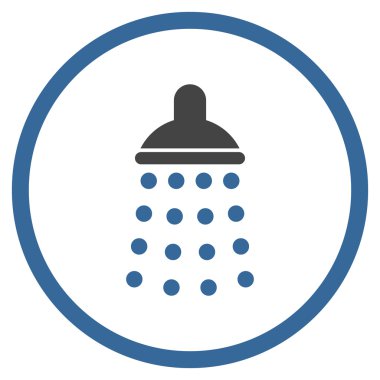 Duş düz vektör simgesi