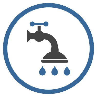 Duş musluk düz vektör simgesi