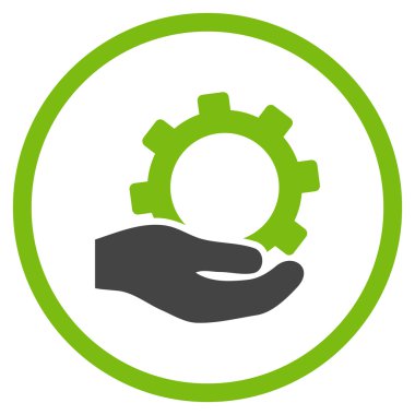 Hizmet düz vektör simgesi