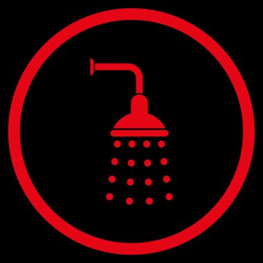 Duş düz vektör simgesi