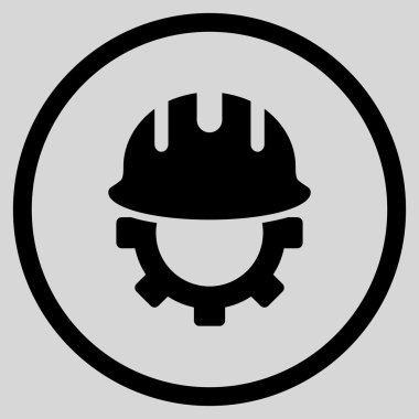 Geliştirme işçisi düz vektör simgesi