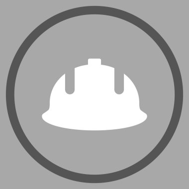 İnşaat kask düz vektör simgesi