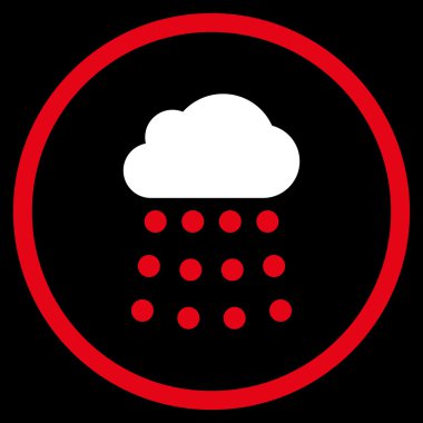 Yağmur bulutu düz vektör simgesi