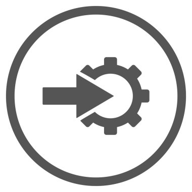 COG Tümleştirme düz vektör simgesi