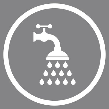 Duş musluk düz vektör simgesi