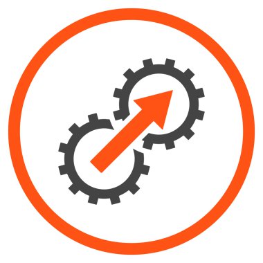 Dişli Tümleştirme düz vektör simgesi