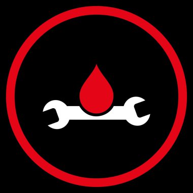 Sıhhi tesisat düz vektör simgesi