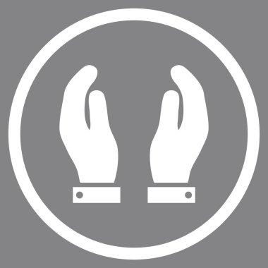 Bakım el düz vektör simgesi