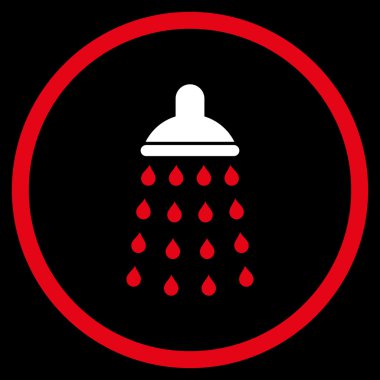 Duş düz vektör simgesi