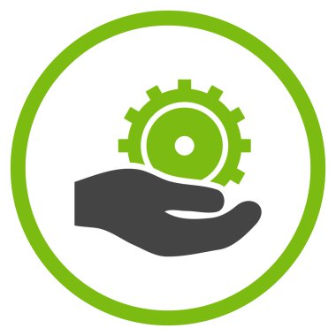 Geliştirme hizmet düz vektör simgesi