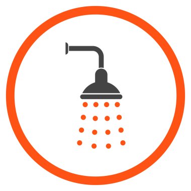 Duş düz vektör simgesi