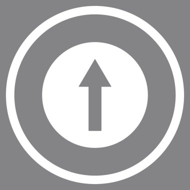 Yukarı yönlü ok düz vektör simgesi