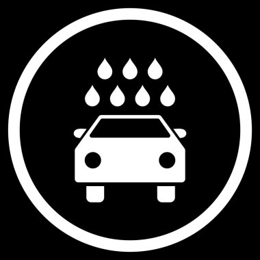 Araba duş düz vektör simgesi