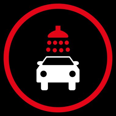 Araba duş düz vektör simgesi