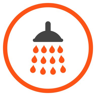 Duş düz vektör simgesi