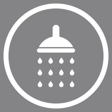 Duş düz vektör simgesi