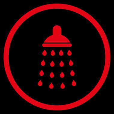 Duş düz vektör simgesi