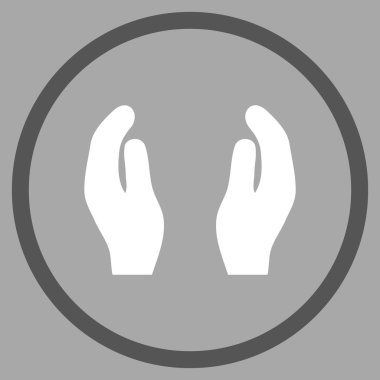 Bakım el düz vektör simgesi