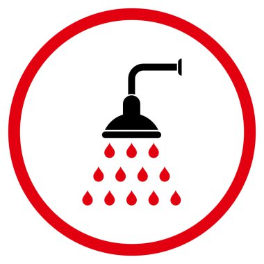 Duş düz vektör simgesi