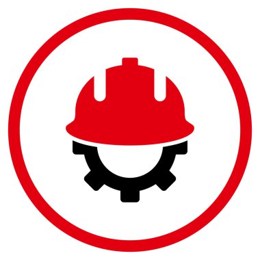 Geliştirme kask düz vektör simgesi