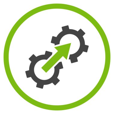 Dişli Tümleştirme düz vektör simgesi